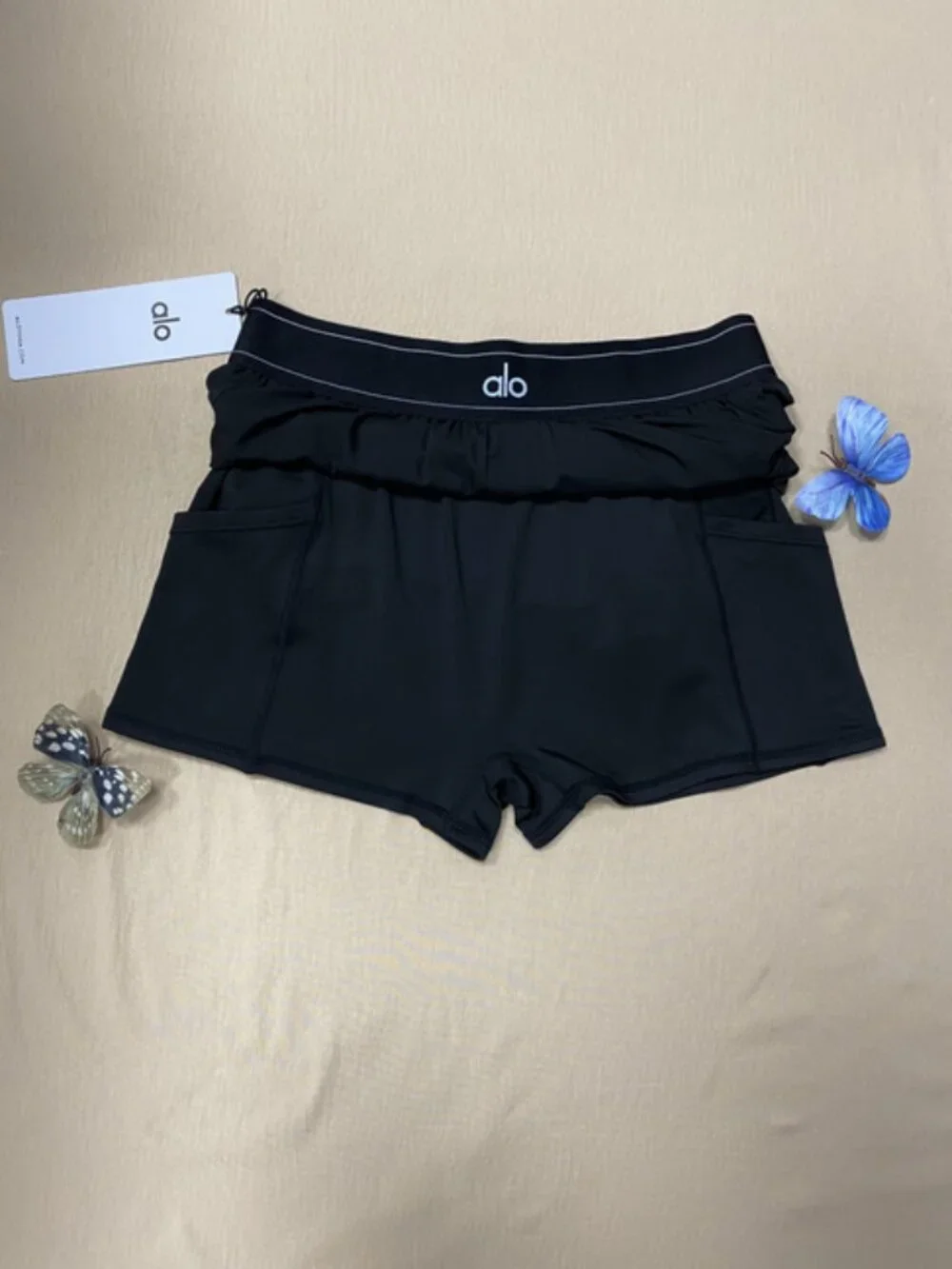🤹‍♀️ALO NWT Match Point Black Mini Tennis Skirt🏌️Sporty Everyday Style